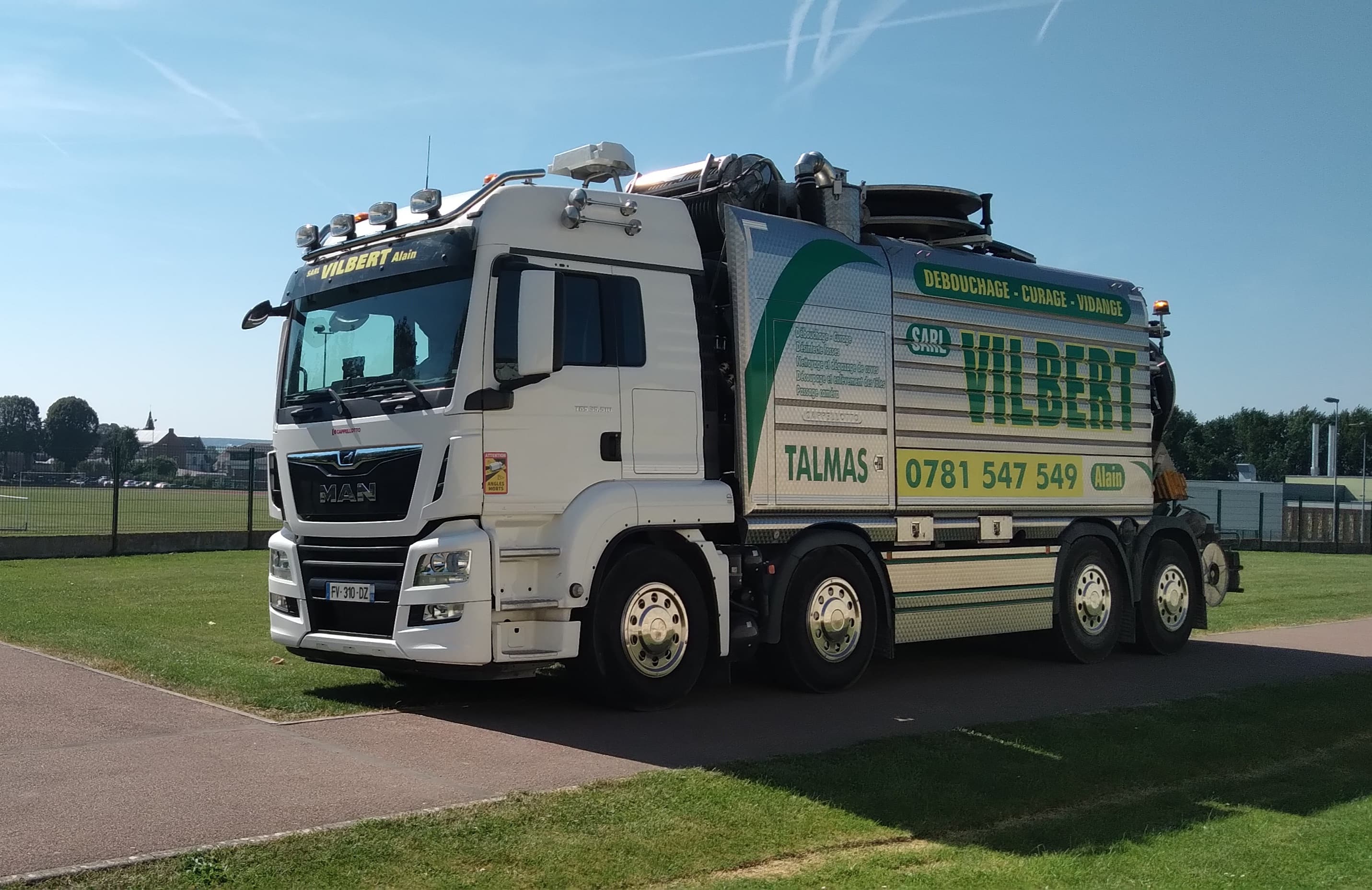 Camion hydrocureur Vilbert — débouchage et curage Somme
